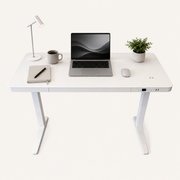 E-Max Electric Height Adjustable Desk White (Glass Top) – Purus Life