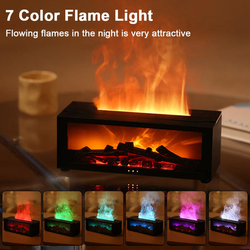 New Flame Aromatherapy Machine Colorful Essential Oil Diffuser Home Large Fog Volume Flame - image 2