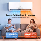 12000 BTU Mini Split Air Conditioner & Heater A++ Energy Efficient Inverter Split AC