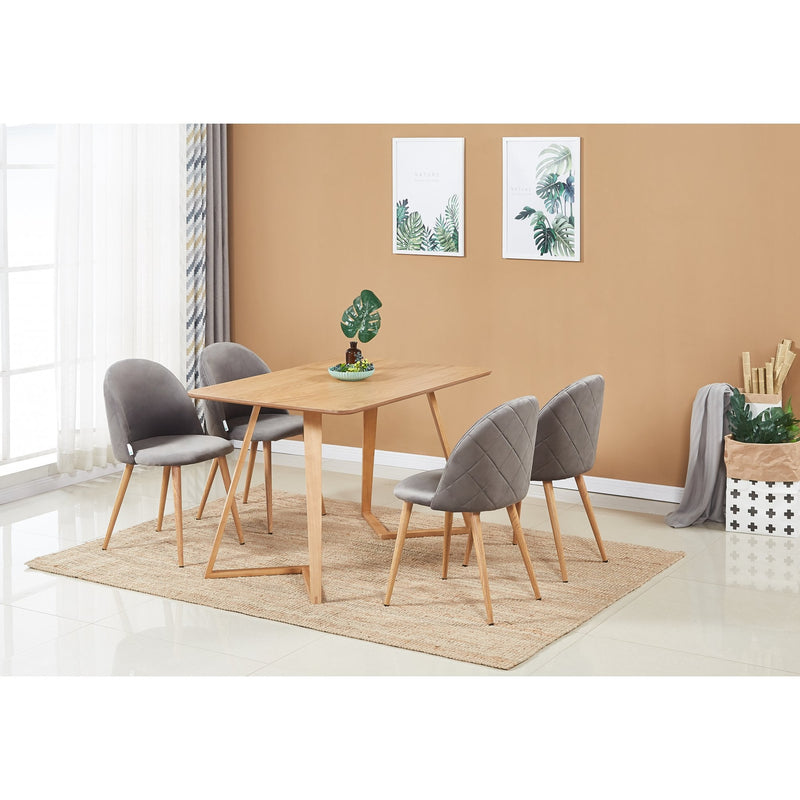 Lucia Dallas Dining Table and Chairs Set of 4 - an Oak Dining Table & Set of 4 Velvet Dining Chairs - image 21