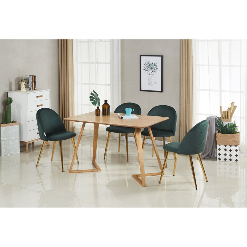 Lucia Dallas Dining Table and Chairs Set of 4 - an Oak Dining Table & Set of 4 Velvet Dining Chairs - image 9