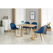 Lucia Dallas Dining Table and Chairs Set of 4 - an Oak Dining Table & Set of 4 Velvet Dining Chairs - image 15