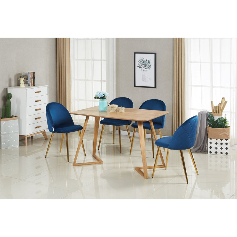 Lucia Dallas Dining Table and Chairs Set of 4 - an Oak Dining Table & Set of 4 Velvet Dining Chairs - image 15