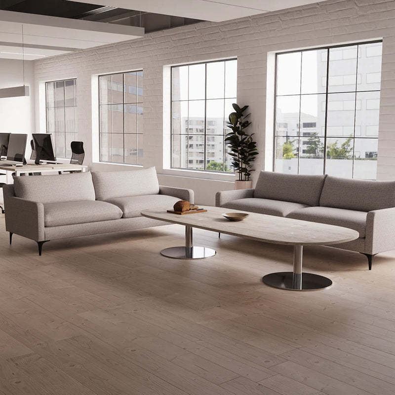Emmy Cushioned 3 Seater Sofa - Light Grey