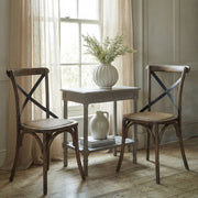 Cross Back Dining Chair – Brown – image 1