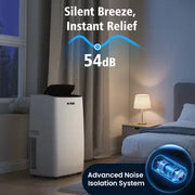 Energy-efficient 14,000 BTU portable air conditioner for home and office