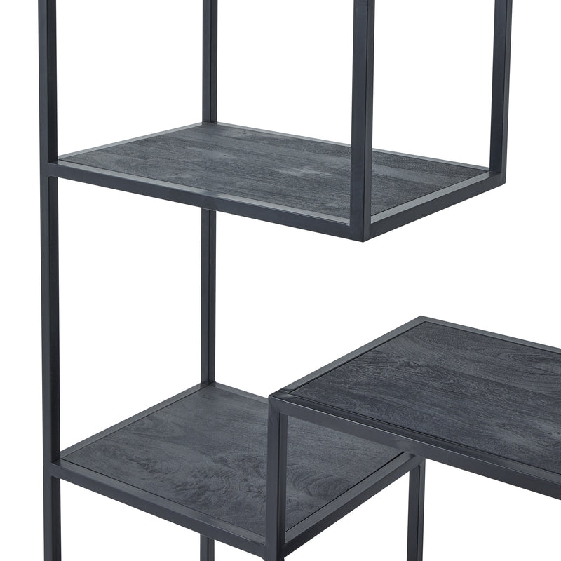 Large Black Multi Shelf Unit – Black – image 3