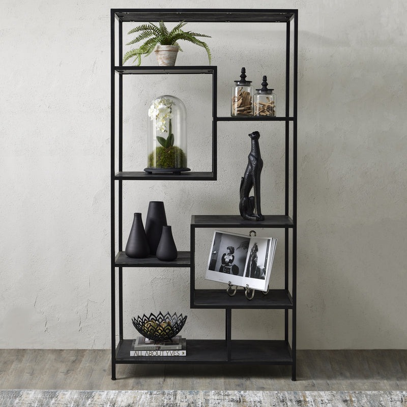 Large Black Multi Shelf Unit – Black – image 1