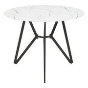Weston White Marble Effect Round Dining Table