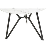 Weston White Marble Effect Round Dining Table