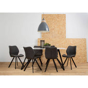Weston White Marble Effect Rectangular Dining Table 