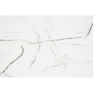 Weston White Marble Effect Rectangular Dining Table 