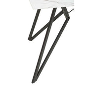 Weston White Marble Effect Rectangular Dining Table 