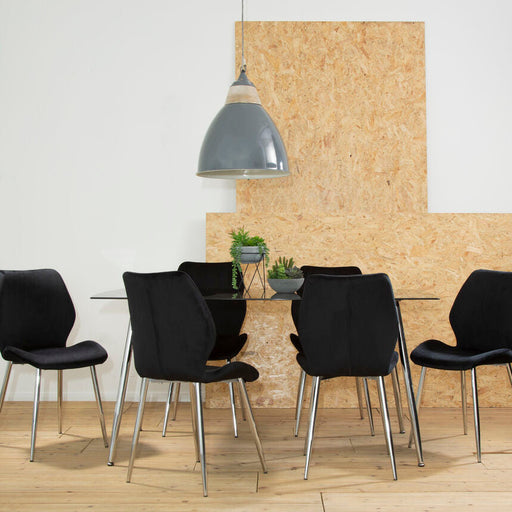 Wimslow Black Glass Dining Table 