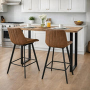 Malmo Tan Swivel Bar Stool – Brown – image 1