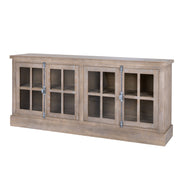 Haldon Collection 4 Door Glazed Sideboard – Brown – image 1
