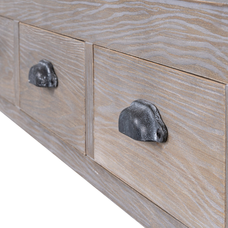 Haldon Collection 3 Drawer Console Table – Brown – image 3