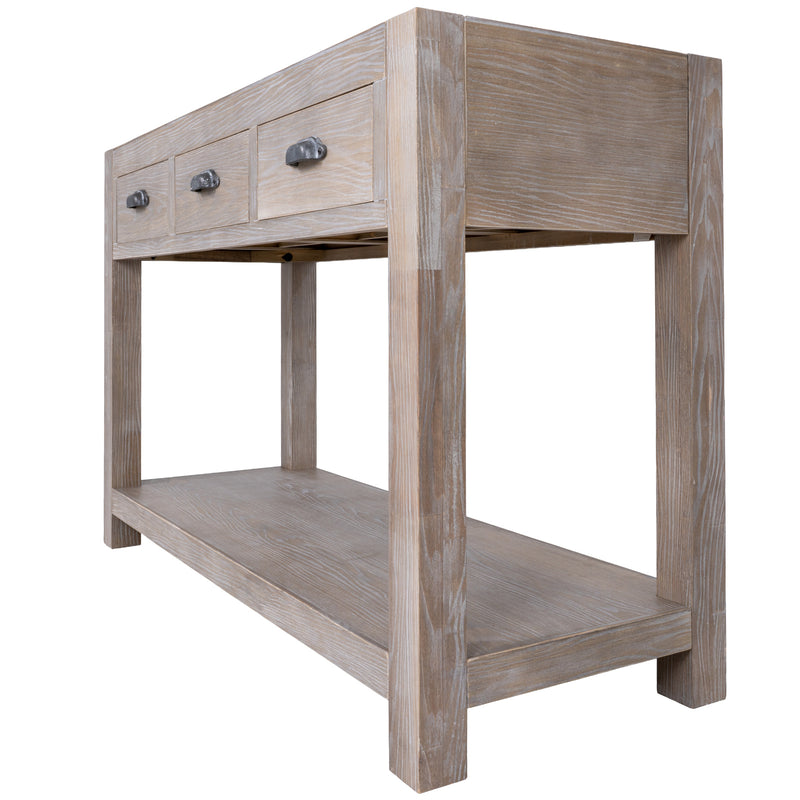 Haldon Collection 3 Drawer Console Table – Brown – image 4