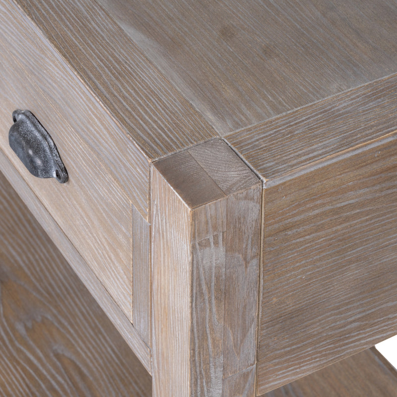 Haldon Collection 3 Drawer Console Table – Brown – image 5