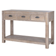 Haldon Collection 3 Drawer Console Table – Brown – image 1