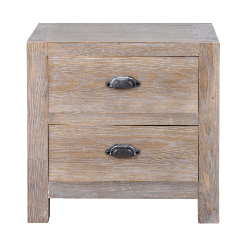 Haldon Collection 2 Drawer Bedside Table – Brown – image 2