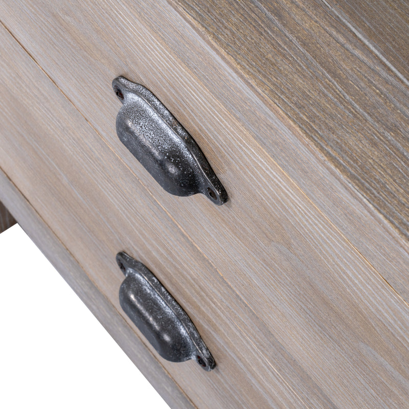Haldon Collection 2 Drawer Bedside Table – Brown – image 4