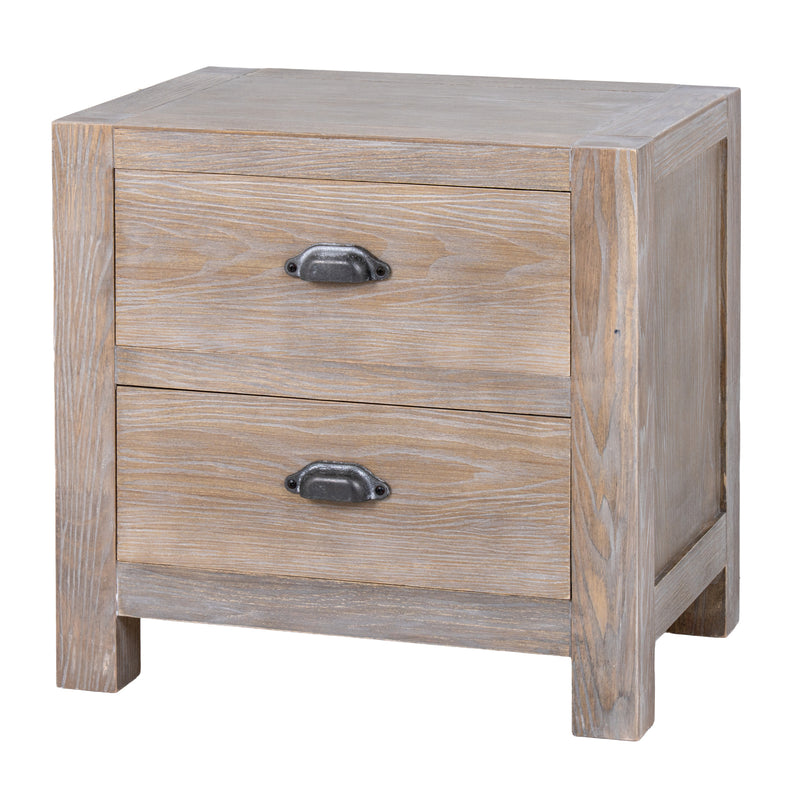 Haldon Collection 2 Drawer Bedside Table – Brown – image 1
