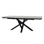 Romanby Stone Extending Dining Table – White – image 1