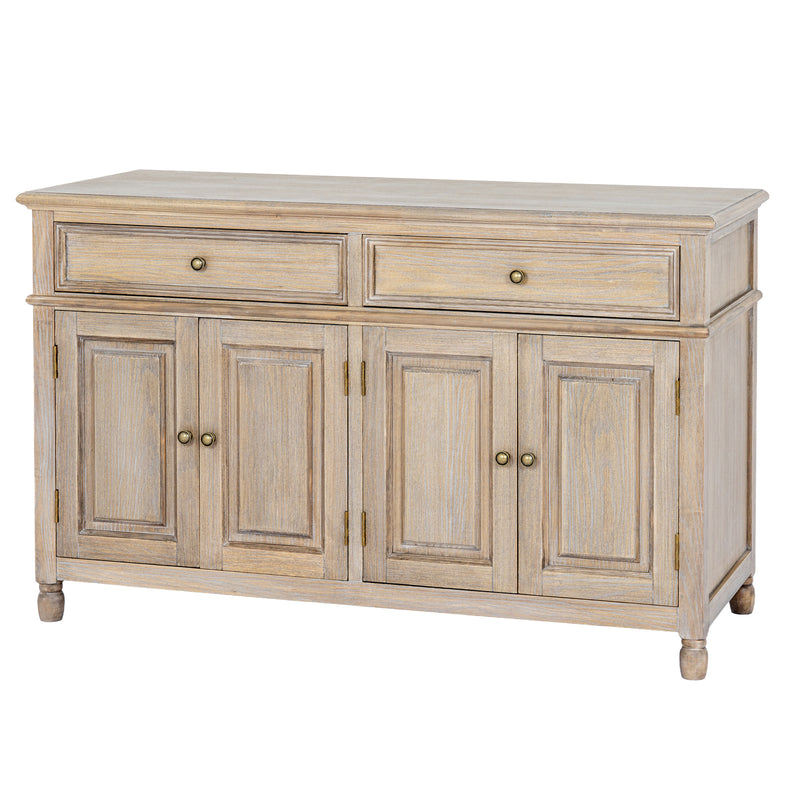 Delphine Collection 4 Door 2 Drawer Sideboard – Brown – image 1
