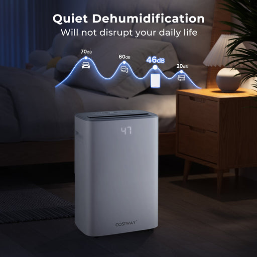 24 L Energy Efficient Dehumidifier with Auto Drain or Manual Drainage
