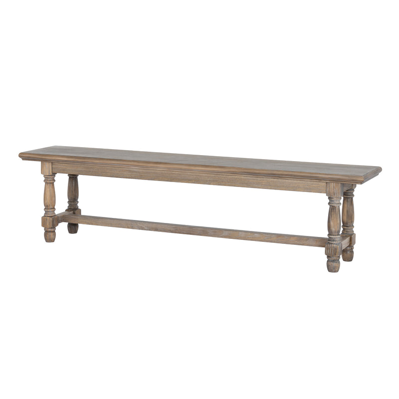 Delphine Collection Dining Table Bench – Brown – image 1