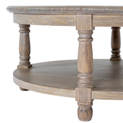 Delphine Collection Round Coffee Table – Brown – image 2