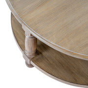 Delphine Collection Round Coffee Table – Brown – image 3
