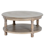 Delphine Collection Round Coffee Table – Brown – image 1