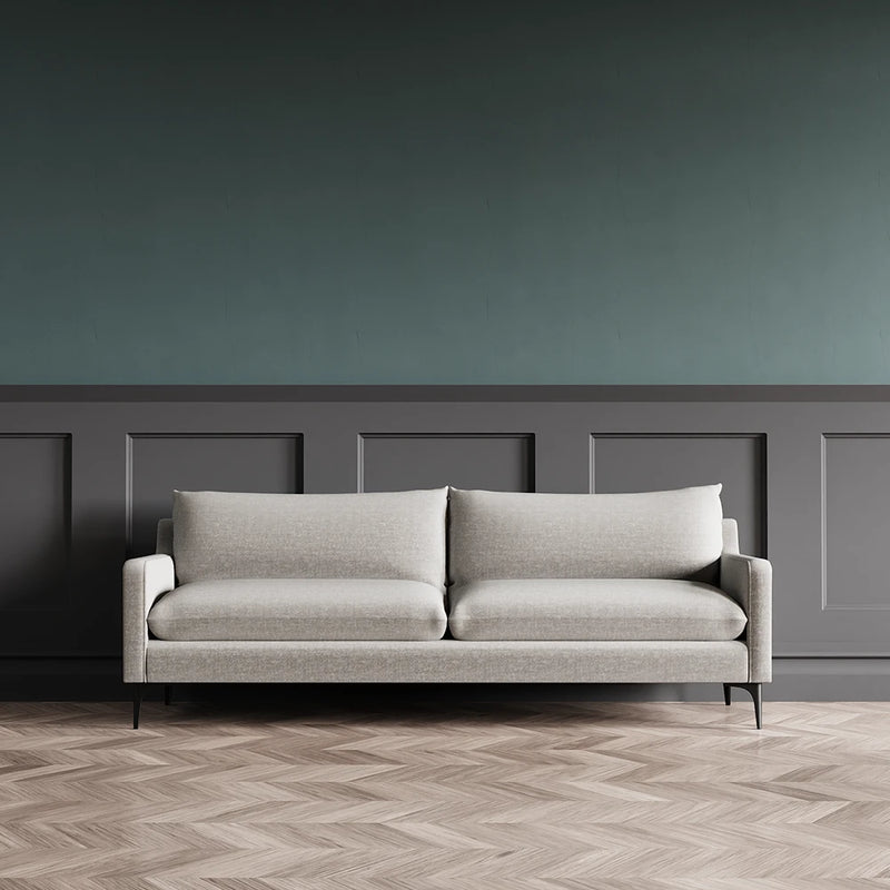 Emmy Cushioned 3 Seater Sofa - Light Grey