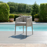 Maze Milan 4 Seat Round Dining Set - Cool Linen, lifestyle