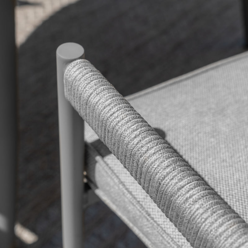 Maze Florence 4 Seat Round Dining Set - rope weave close-up