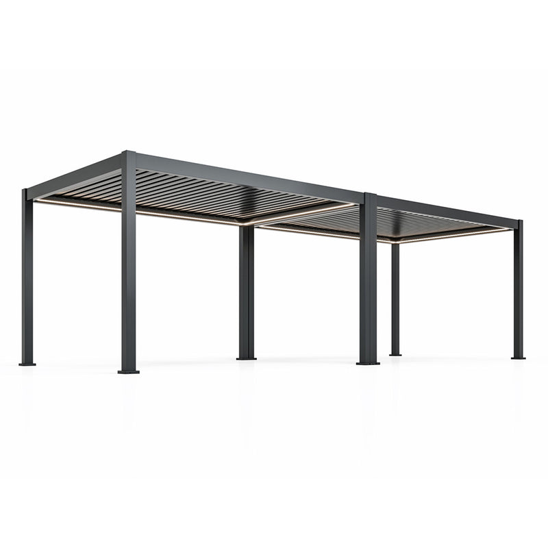 Eden Pergola Jointing Kit 3m Side - Grey, fitted view