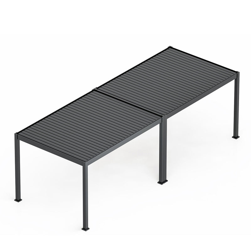 Eden Pergola Jointing Kit 4m Side - Grey, base plate detail