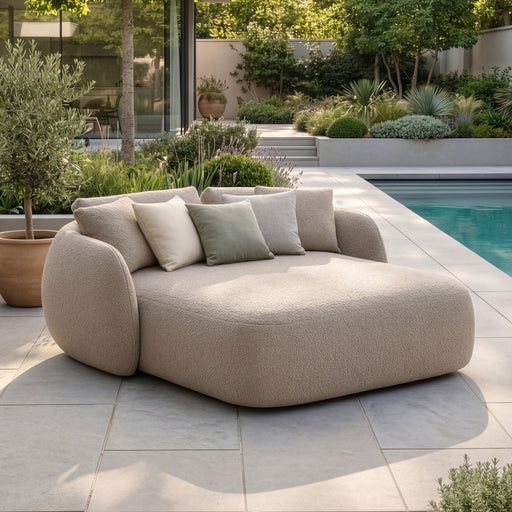 Maze Outdoor Fabric Monte Carlo Daybed - Greige Boucle