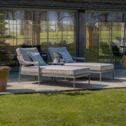 Maze Florence Rope Weave Double Sunloungers with Round Coffee Table