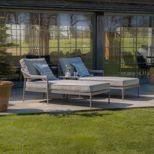 Maze Florence Rope Weave 6 Seat Oval Dining Set - Cool Linen