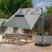 Maze Apollo Solar LED 3m x 3m Square Cantilever Parasol - canopy detail