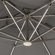 Maze Apollo Solar LED 3m x 3m Square Cantilever Parasol - LED lighting