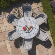 Maze Oxford 6 Seat Round Dining Set – Heritage chair detail