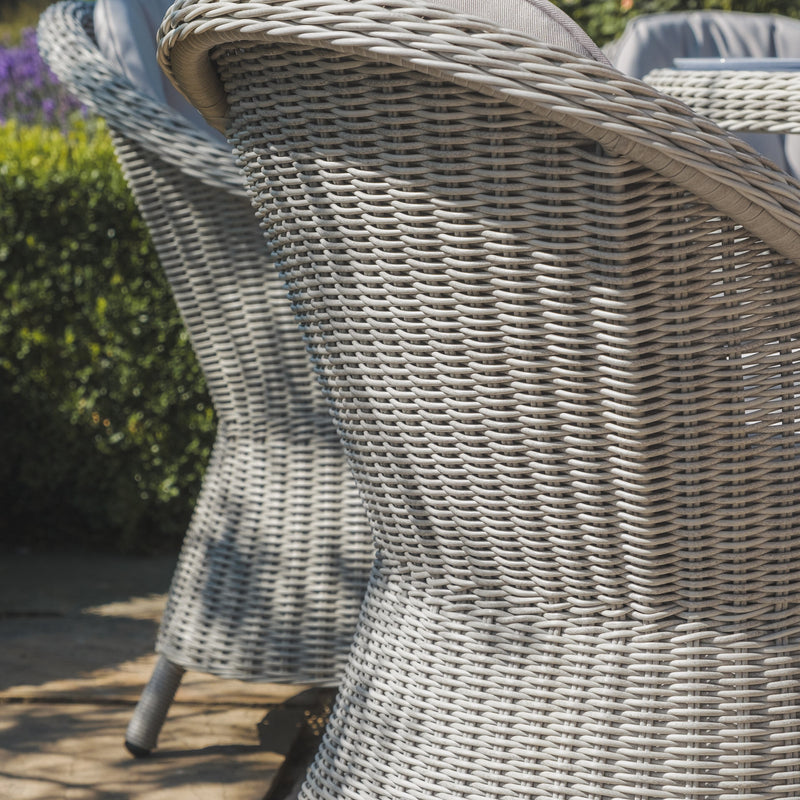 Maze Oxford Heritage Rattan Dining Set – table and chairs overhead view