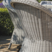 Maze Oxford Heritage Rattan Dining Set – table and chairs overhead view