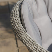 Maze Oxford Heritage Rattan Dining Set – ceramic glass table close-up