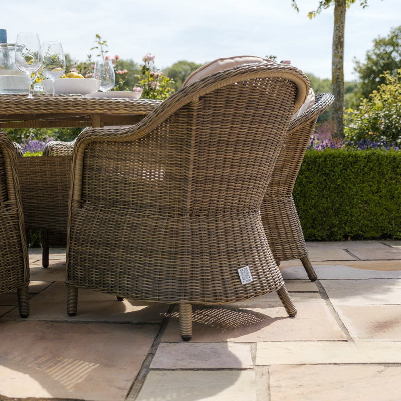 Maze Winchester 6 Seat Rattan Dining Set – Lazy Susan close-up