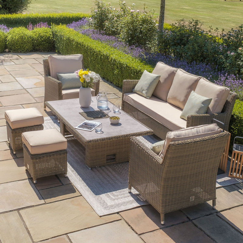 Maze Winchester Sofa Dining Set - Ceramic Glass